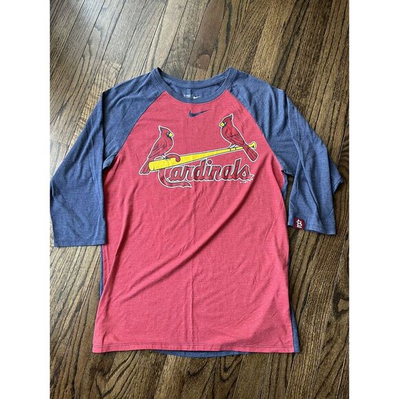 Nike St Louis Cardinals Unisex Raglan 3/4 Sleeve Size Medium Excellent Condition - Picture 1 of 7